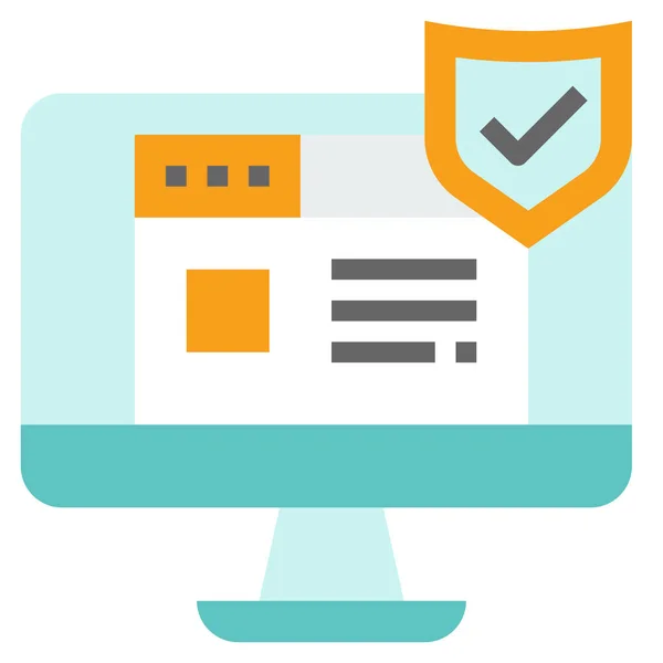 Internet Zabezpečené Obecné Nařízení Ochraně Údajů Webové Stránky Rgpd Vektorové — Stockový vektor