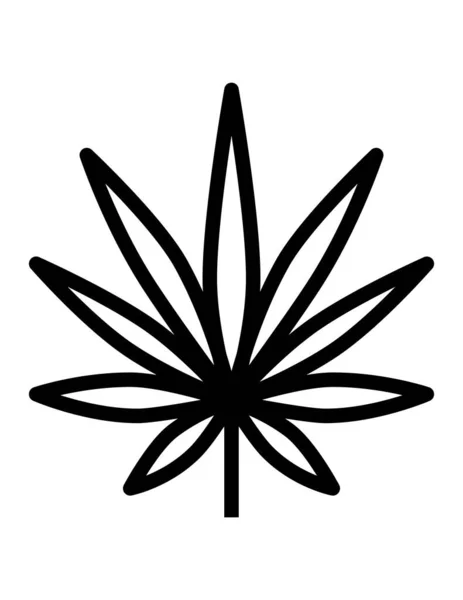 Vector Ilustración Hierba Marihuana Cannabis Droga Floral — Archivo Imágenes Vectoriales