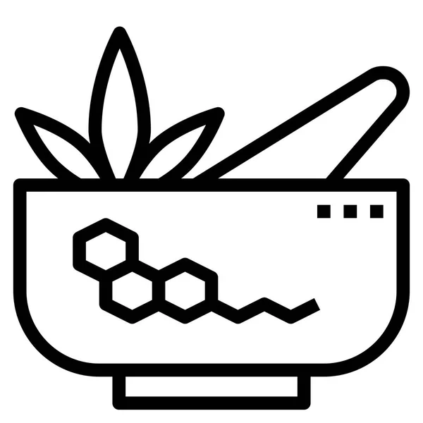 大麻のハーブのベクターイラスト花の薬 — ストックベクタ