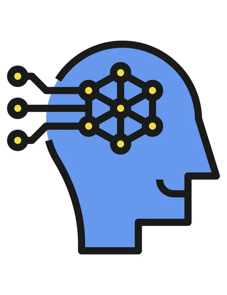 Ikona Vektoru Lidského Mozku — Stockový vektor