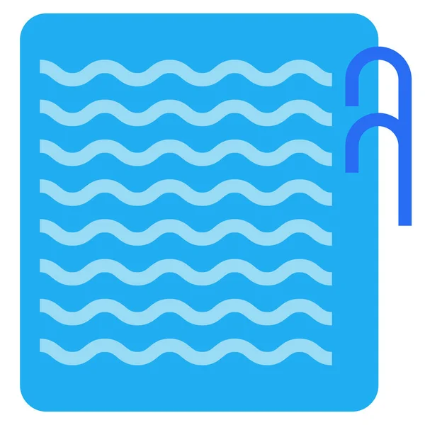 Swimming Pool Flat Icon Vector Illustration — Stock Vector