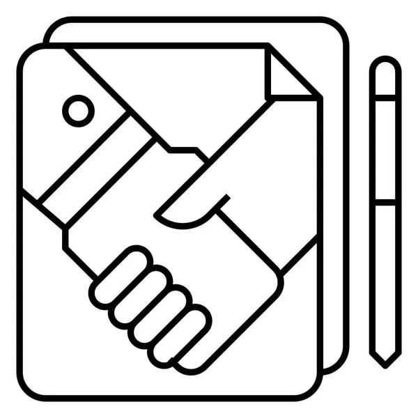 Handslag Ikon Vektor Illustration — Stock vektor