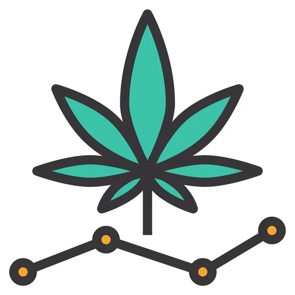 Icono Cannabis Ilustración Vectorial — Archivo Imágenes Vectoriales