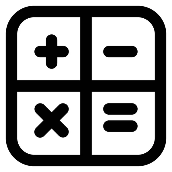 Calculator Platte Pictogram Vector Illustratie — Stockvector