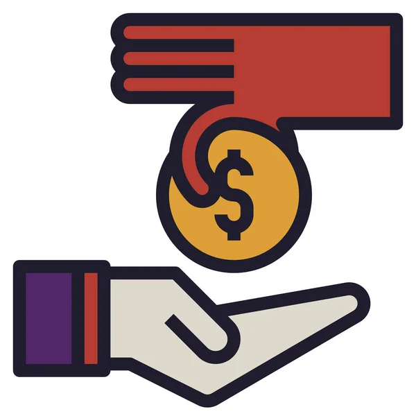 Money Concept Icon Für Web Vektorillustration — Stockvektor