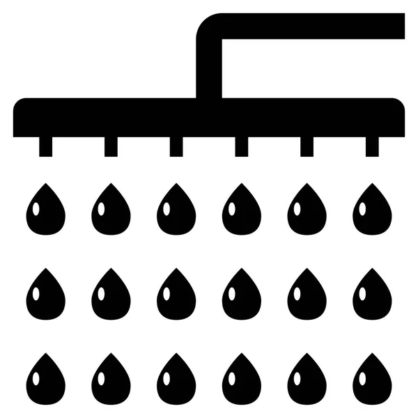 Dusche Flaches Symbol Vektorillustration — Stockvektor
