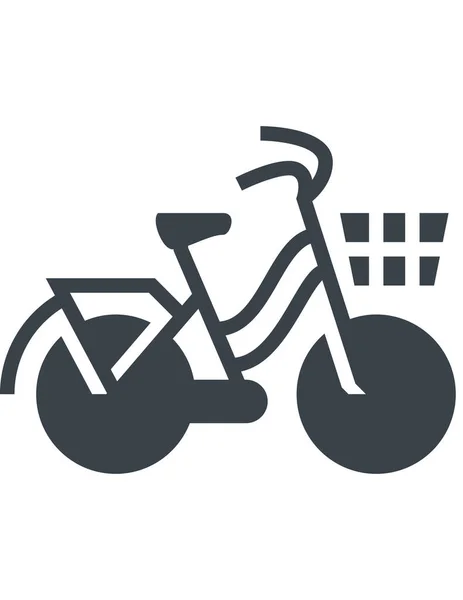 Icono Bicicleta Vector Ilustración — Archivo Imágenes Vectoriales