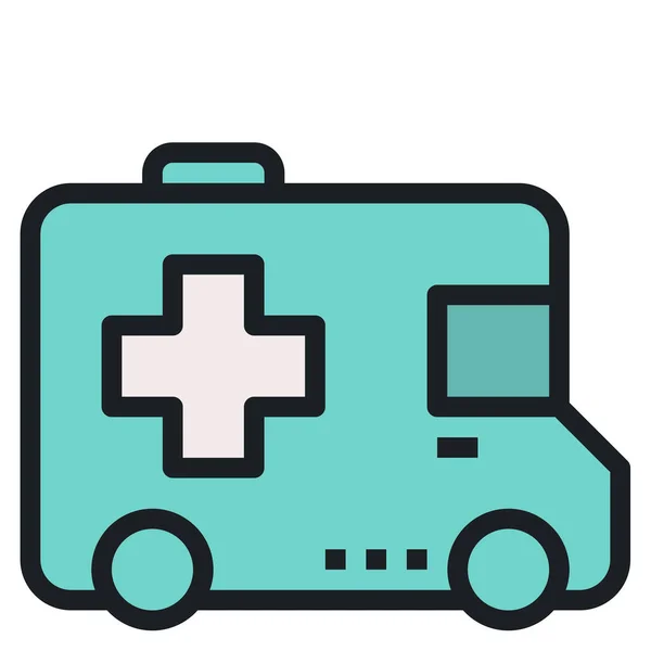 Ambulans Ikon För Webben Vektor Illustration — Stock vektor