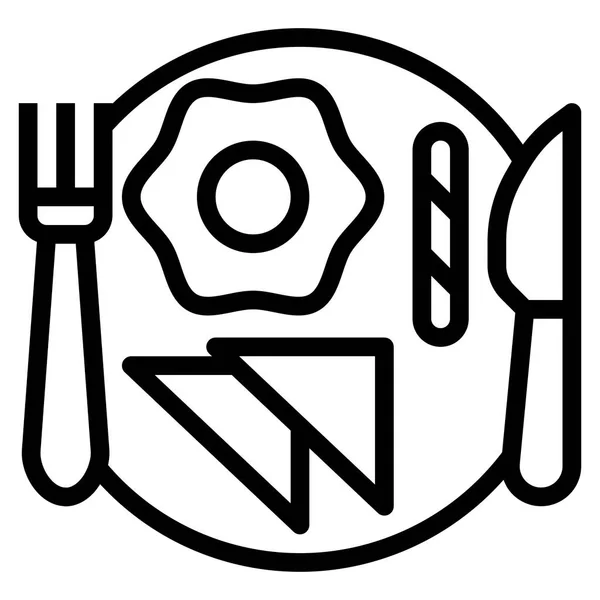 Frühstück Flach Symbol Vektorillustration — Stockvektor