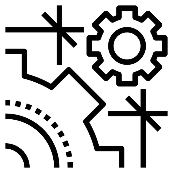 Getriebe Flaches Symbol Vektor Illustration — Stockvektor