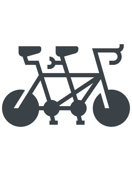 Icono Bicicleta Estilo Simple Aislado Sobre Fondo Blanco — Archivo Imágenes Vectoriales