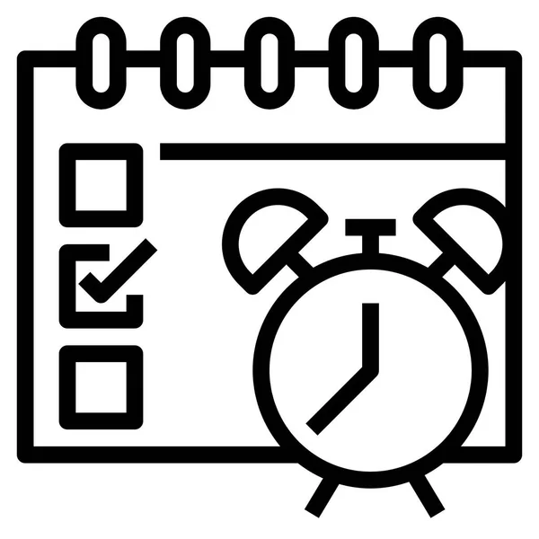 Zeitplan Symbol Für Web Vektor Illustration — Stockvektor
