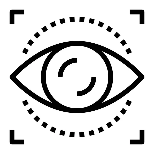 Auge Flach Symbol Vektorillustration — Stockvektor
