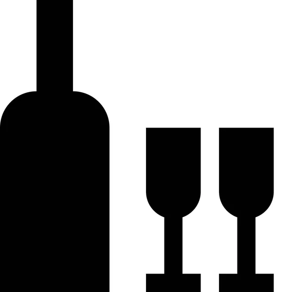Wein Symbol Für Web Vektor Illustration — Stockvektor