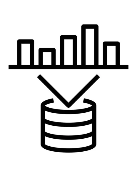 Icono Datos Ilustración Vectorial — Vector de stock