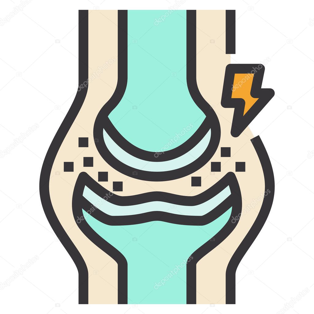 arthritis  flat icon, vector illustration 