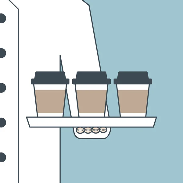 Şef hizmet kahve — Stok Vektör