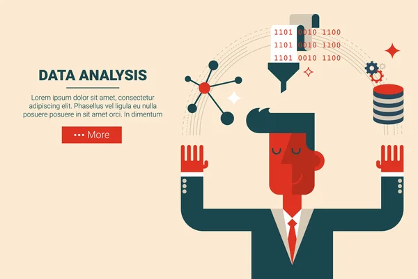 Data analys forskning koncept — Stock vektor