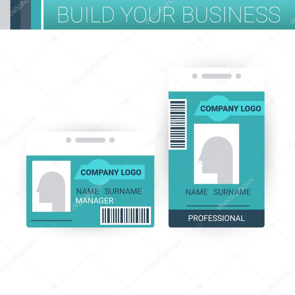 Business badge template design