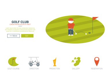 Golf kulübü Web sitesi kavramı