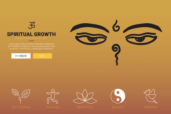 Spirituele groei Concept — Stockvector