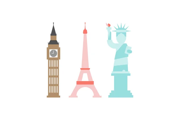 Londres, París, Nueva York — Vector de stock