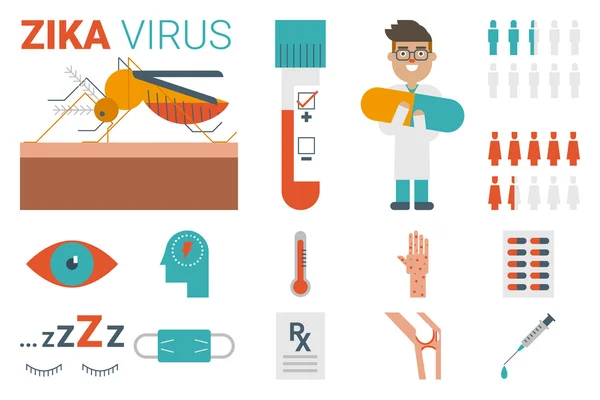 Concept de virus Zika — Image vectorielle