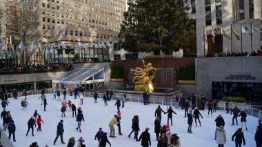 Rockefeller Merkezi New York'ta Noel dekor
