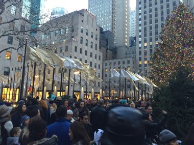 Rockefeller Merkezi New York'ta Noel dekor