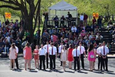2016 Ulusal Cherry Blossom geçit töreninde Washington Dc