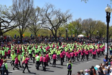 2016 Ulusal Cherry Blossom geçit töreninde Washington Dc