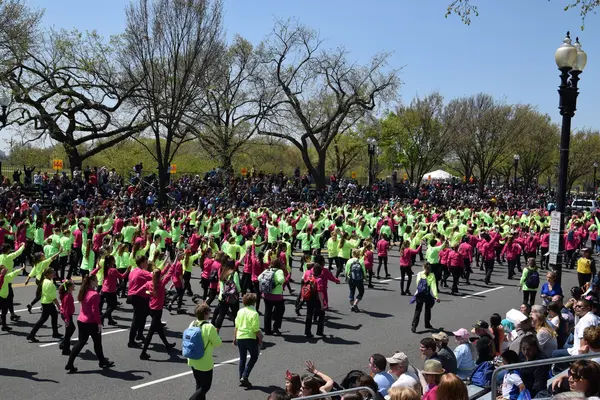 2016 Ulusal Cherry Blossom geçit töreninde Washington Dc