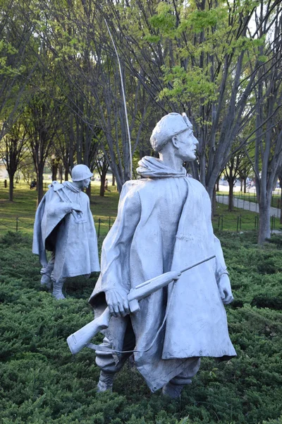 Koreakriget Veterans Memorial i Washington, Dc — Stockfoto