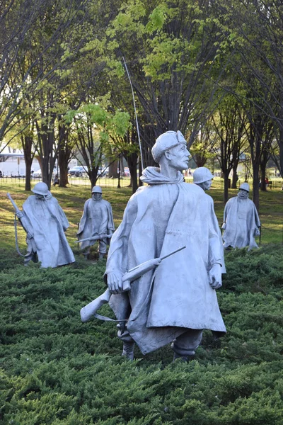Memorial de Veteranos de Guerra de Corea en Washington, DC — Foto de Stock