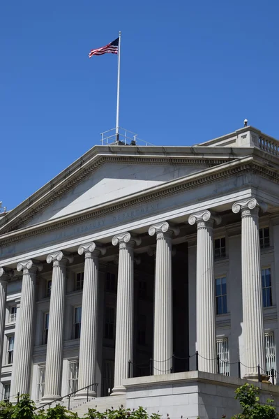 O edifício do Departamento do Tesouro dos EUA em Washington, DC — Fotografia de Stock