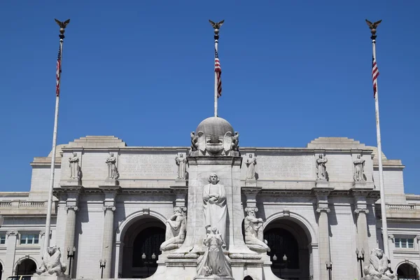 Estatua de Colón en Union Station en Washington DC — Foto de Stock