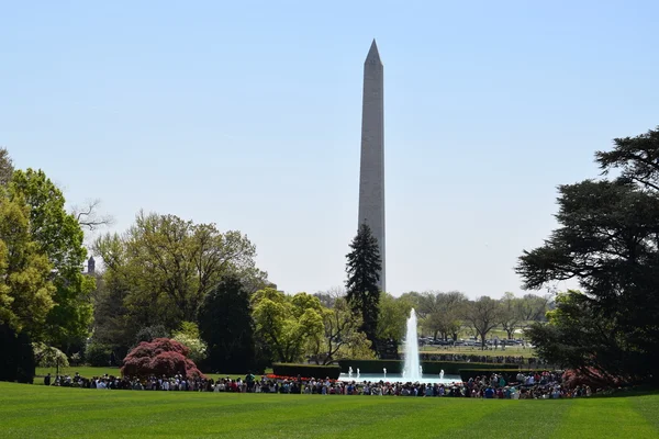 Vista del Monumento a Washington desde la Casa Blanca en Washington, DC — Foto de Stock