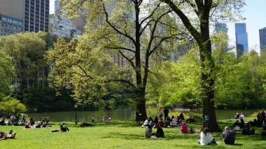 NEW YORK, NY - 30 Nisan 2016 'da görüldüğü üzere New York' taki Central Park 'ta bahar.