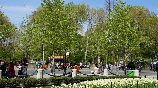 Nueva York Abr Primavera Central Park Nueva York Visto Desde —  Fotos de Stock