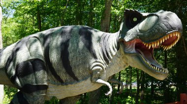 Montville, Connecticut doğanın sanat Köyü'nde dinozor yer