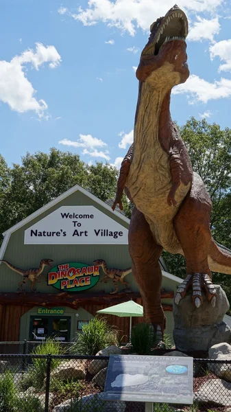 The Dinosaur Place at Nature's Art Village in Montville, Connecticut Royalty Free Stock Images