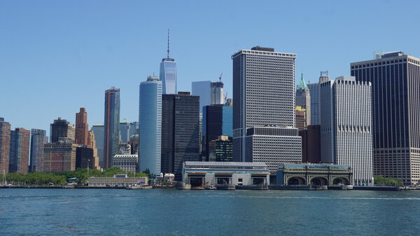 Lower Manhattan Skyline in New York City, USA