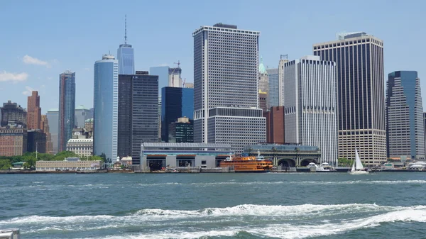 Lower Manhattan Skyline in New York City — Stok fotoğraf