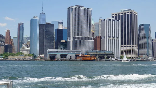 Nižší panorama Manhattanu v new york city — Stock fotografie