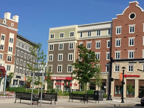 Stadtplatz an der Universität von Connecticut (uconn) in Storrs, Connecticut — Stockfoto