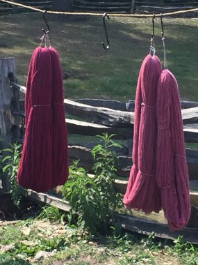 Sturbridge, Massachusetts eski Sturbridge Köyü'nde boyama Tekstil