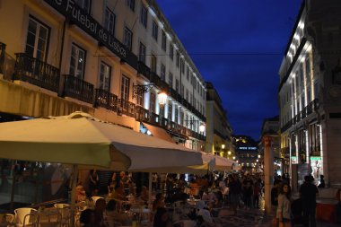 LISBON, PORTUGAL - 19 AUG: Portekiz 'de Lizbon Sokakları, 19 Ağustos 2016.