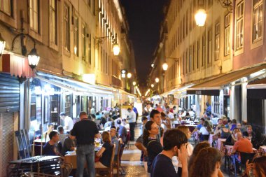 LISBON, PORTUGAL - 19 AUG: Portekiz 'de Lizbon Sokakları, 19 Ağustos 2016.