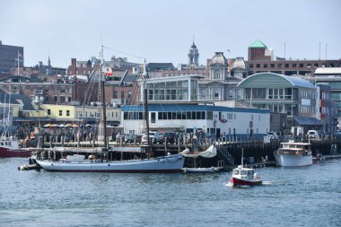 PORTLAND, ME - 26. Sezon 2020 'de Maine' deki Portland Limanı 'nın görüntüsü.  