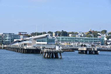 PORTLAND, ME - 26. Sezon 2020 'de Maine' deki Portland Limanı 'nın görüntüsü.  